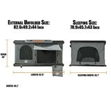 Premium XL ABS Hard Shell with Side Open Rooftop Tent, 3 to 5 Person, Rack Mounted 750+ lbs.