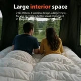 Naturnest Rooftop Tent Hard Shell, Easy Set Up Pop Up Tent for 2 Person Camping, Waterproof Windproof UV-Resistant Blackout Privacy 4 Season Tents for Truck, Jeep, SUV, Van, Trailer - Polaris Plus