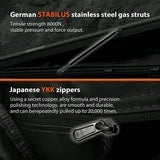 Naturnest Rooftop Tent Hard Shell, Easy Set Up Pop Up Tent for 2 Person Camping, Waterproof Windproof UV-Resistant Blackout Privacy 4 Season Tents for Truck, Jeep, SUV, Van, Trailer - Polaris Plus