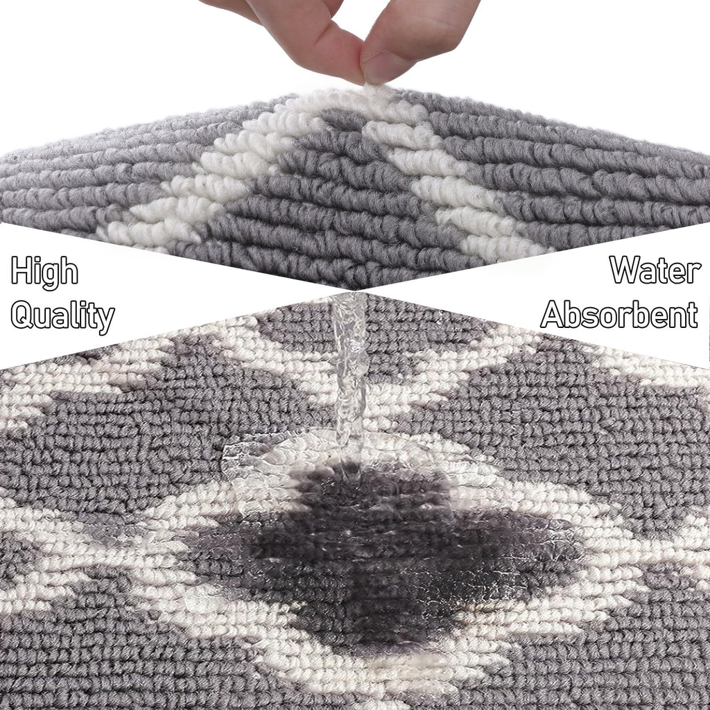 Yamaziot 20"x59" Runner Rug for Hallway Non Slip Carpet Washable Heavy Duty Kitchen Rugs, Door Mat Dirt Trapper Mat, Gray