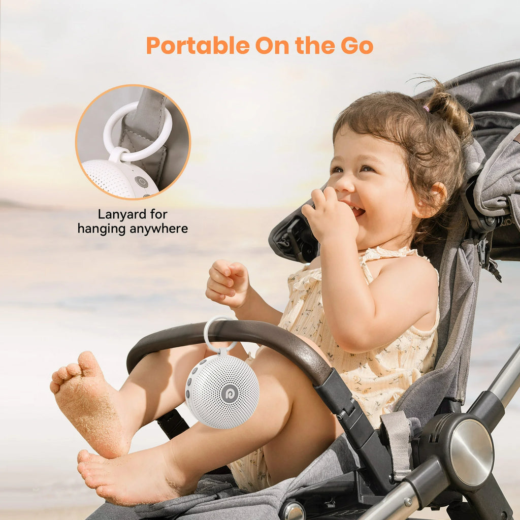 Dreamegg White Noise Sound Machine Portable for Baby Adult Sleep 21 Soothing Sound Therapy for Home Travel