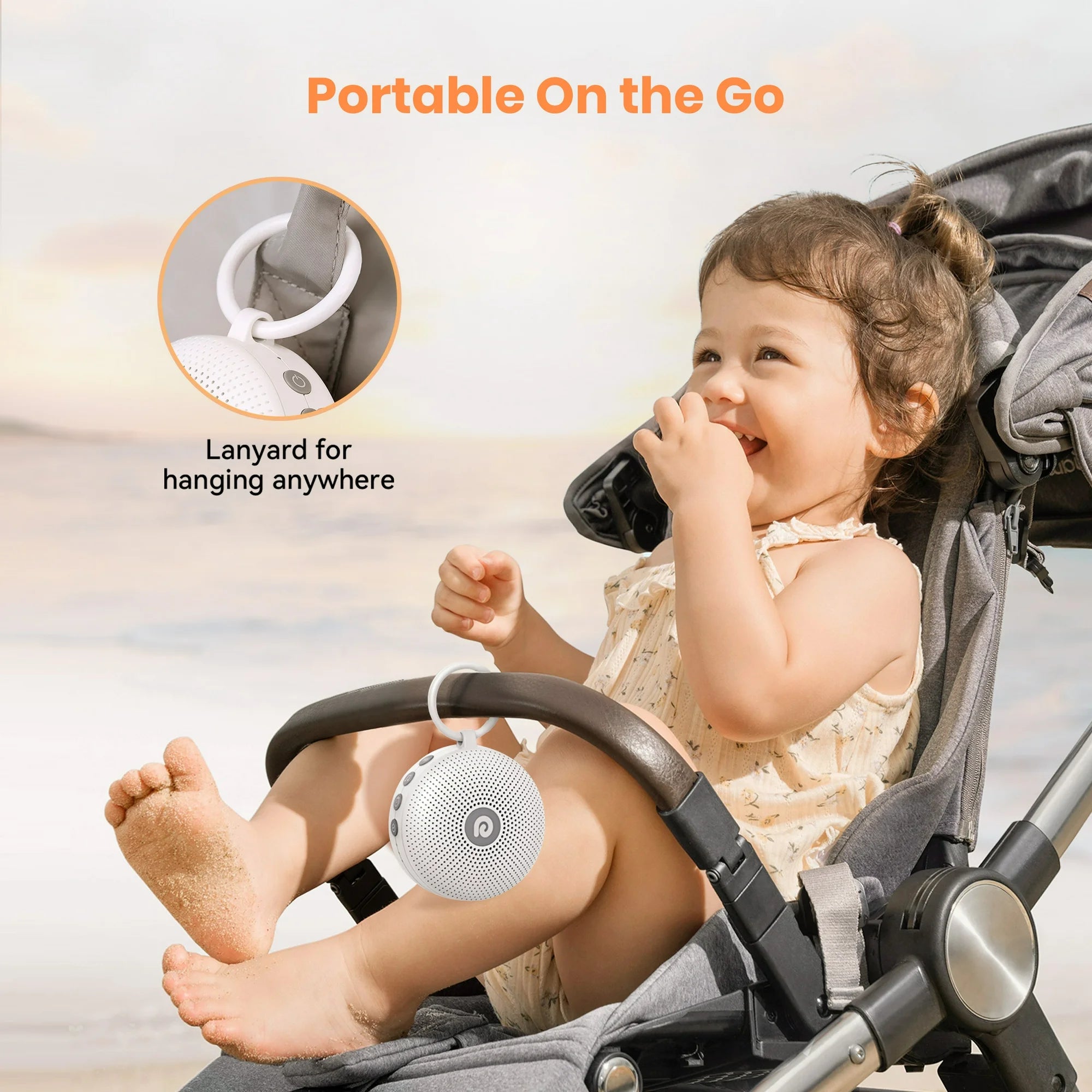 Dreamegg White Noise Sound Machine Portable for Baby Adult Sleep 21 Soothing Sound Therapy for Home Travel