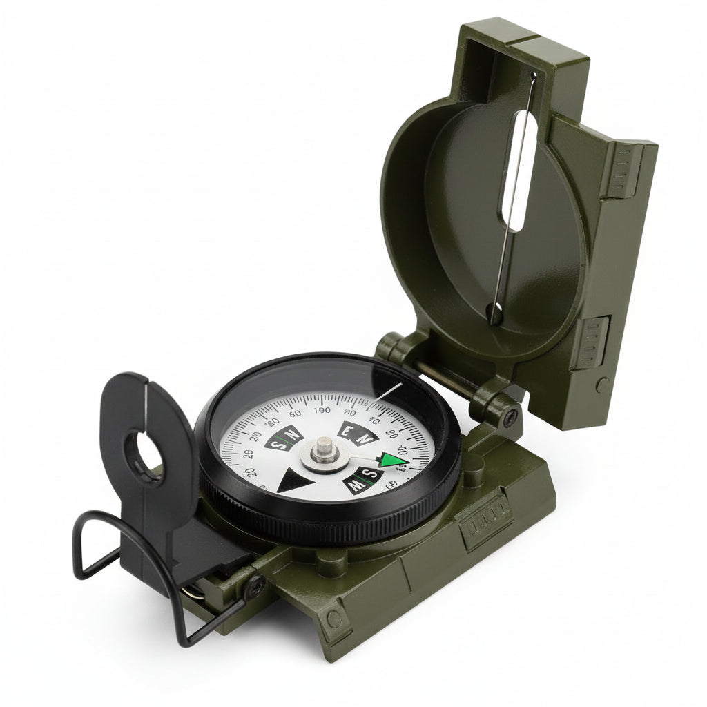 Hiking Compass with Clinometer, Strong Magnetic Intensity 3000 Gauss Professional Military Compass Waterproof Lensatic Compass with Carry Bag, Survival Compass for Hiking Camping Hunting (No ratings yet)