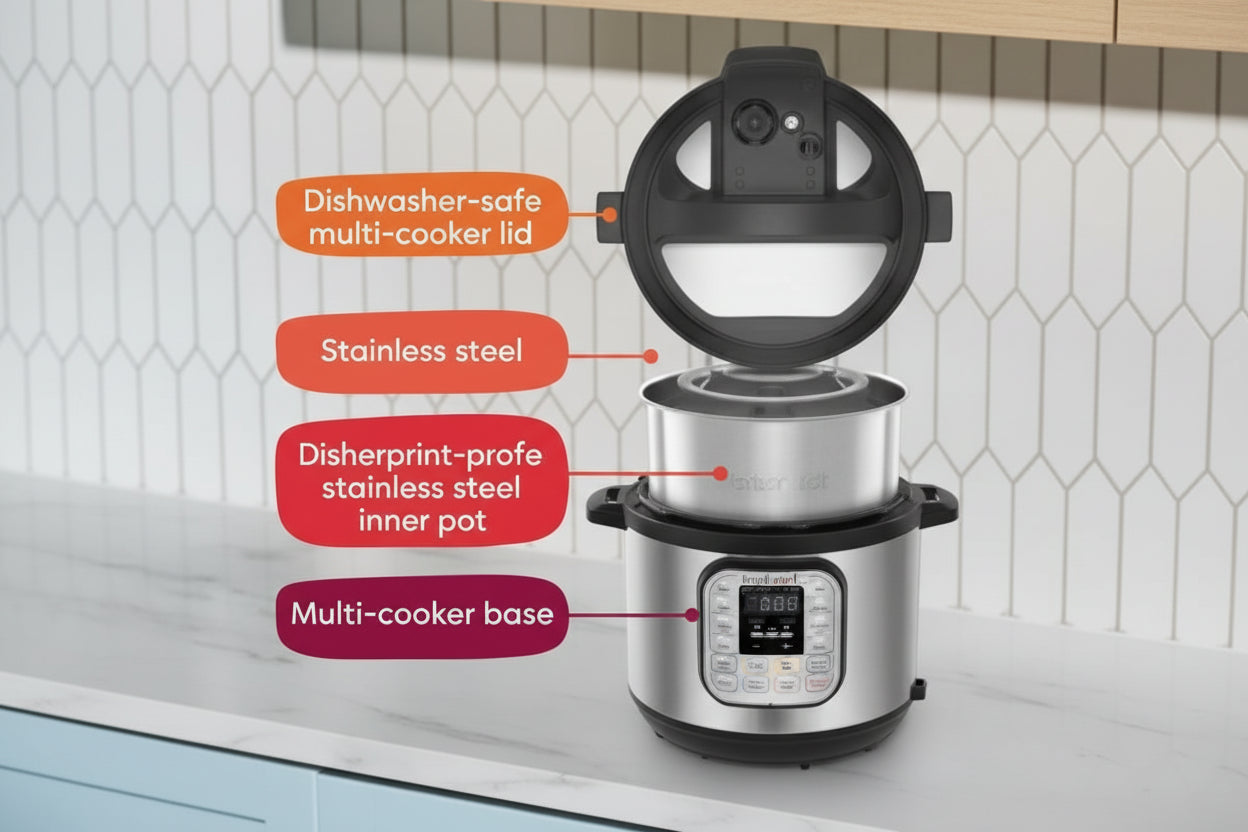 Instant Pot 6Qt DUO 7-in-1 Multi-Cooker, Pressure Cook, Slow Cook, & more, Stainless Steel