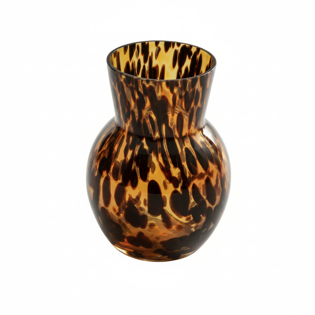 Better Homes & Gardens Tortoise Glass Vase, 7'', Brown